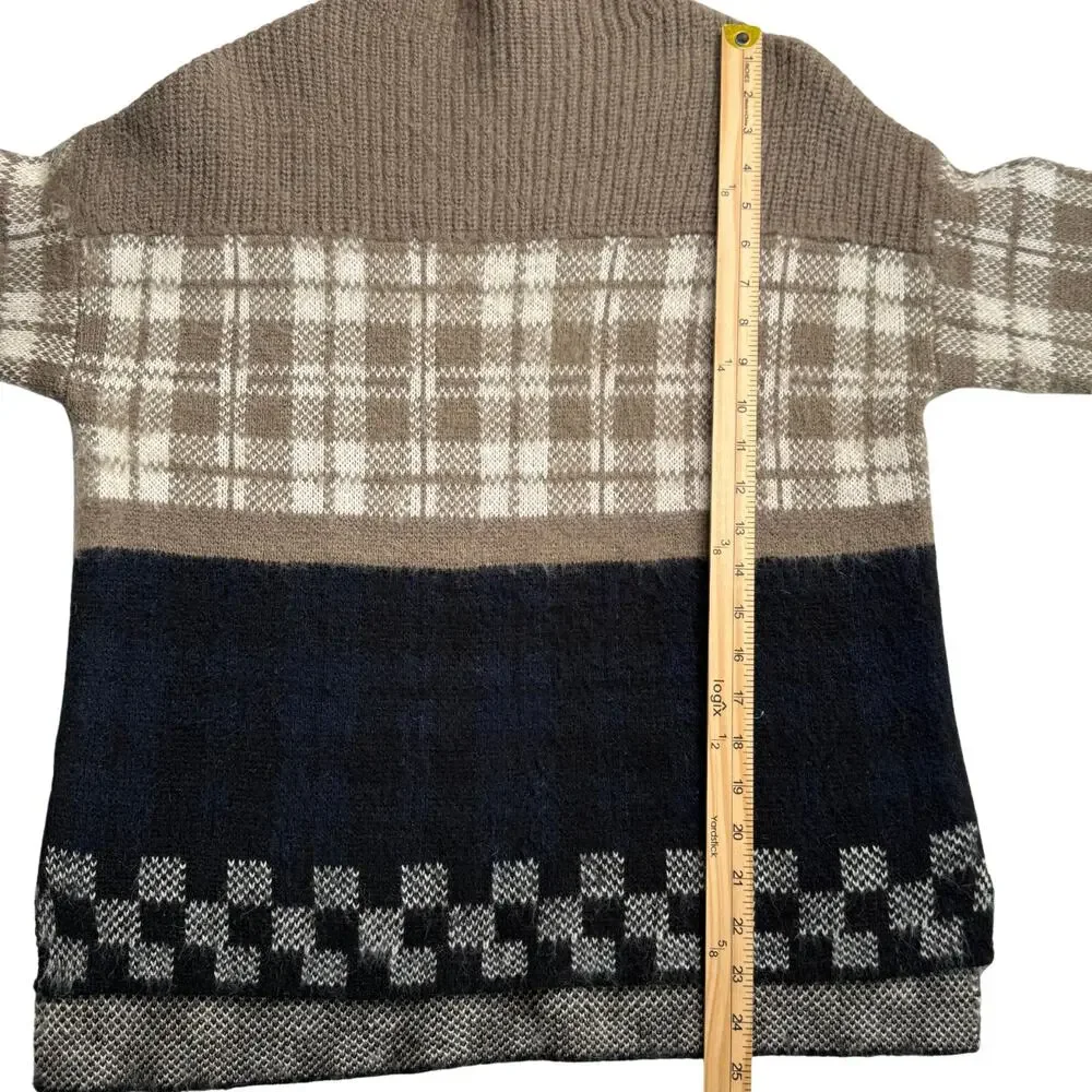 Urban Outfitters Silence + Noise Gunner Plaid Mock Neck Sweater